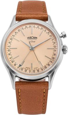 Vulcain 100173A80.BAC207 Cricket President 39mm Pale Salmon
