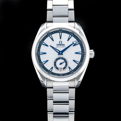 Omega 220.10.41.21.02.004 Aqua Terra 150M Small Seconds Silver Blue Dial on Bracelet