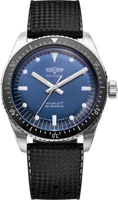 Vulcain 660170B37.BAR200 Skindiver Nautique Blue with White Lum
