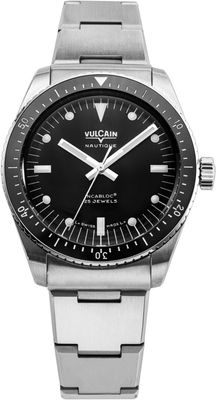 Vulcain 660170B07.BHM286 Skindiver Nautique Black with White Lum
