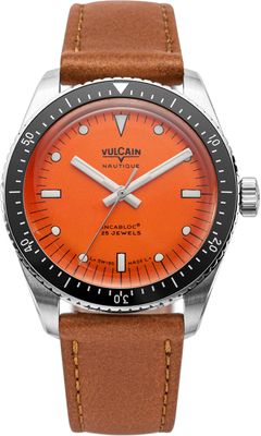 Vulcain 660170A67.BAC207 Skindiver Nautique Orange Dial