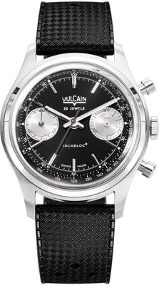 Vulcain 640109A00.BAR200 Chronograph 70's Black & Silver