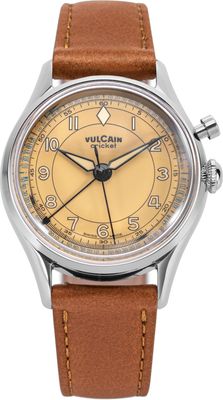 Vulcain 100269B87.BAC307 Cricket Classique 36 mm Khaki Brown