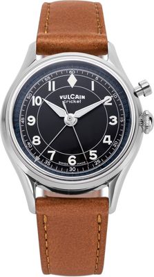 Vulcain 100268B07.BAC207 Cricket Classique 39mm Black & White/Blue