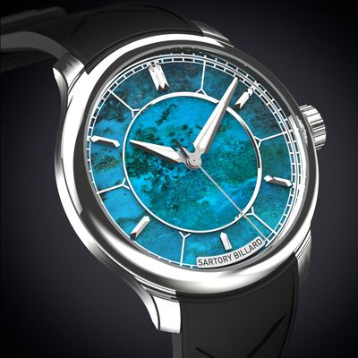 Sartory Billard SB04-E Full Chrysocolla Stone Dial