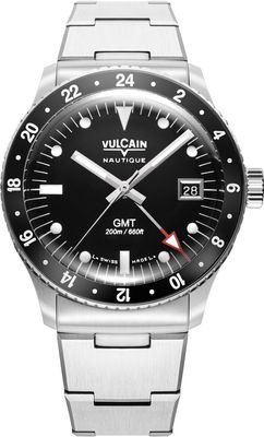 Vulcain 680174B07.BHM286 Skindiver GMT Black Luminova White