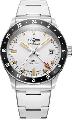 Vulcain 680174A57.BHM286 Skindiver GMT White Luminova Beige