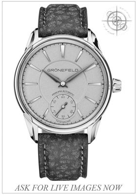 Grönefeld 1941 Principia Automatic Stainless Steel Salmon Dial 41126