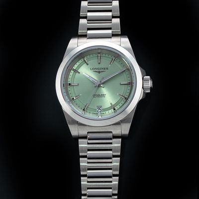 Longines L3.430.4.02.6 Conquest Sunray Green On Bracelet