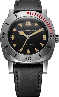 Nivada Grenchen Depthmaster 14105A17 Pacman On Leather Strap