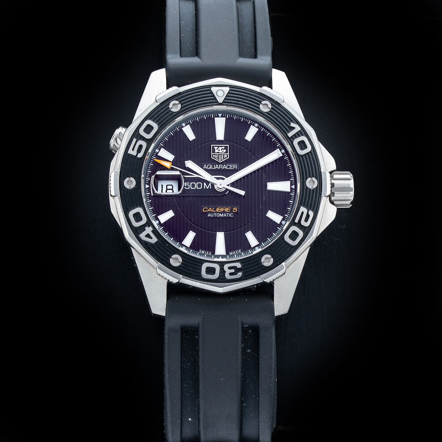 TAG Heuer 腕時計Aquaracer500M Tag Heuer Aquaracer 500M 44mm Black Dial Watch Ref# CAJ2110