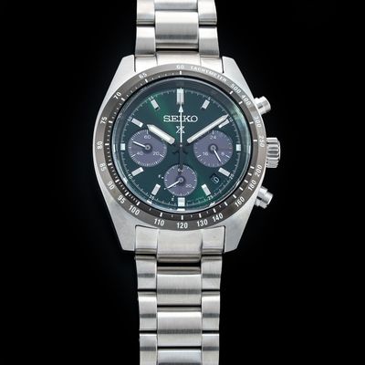 Seiko Prospex SSC933 Speedtimer Solar Chronograph Green Dial