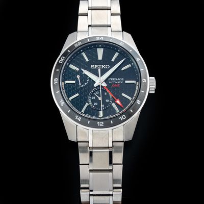Seiko Presage SPB221 GMT Black Dial