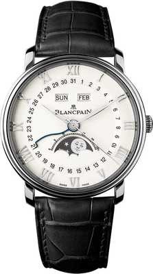 Blancpain Villeret Complete Calendar with Moon Phase in Stainless Steel 6654 1127 55B