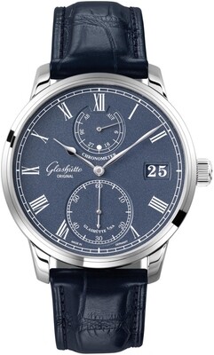 Glashütte Original Senator Chronometer White Gold Blue Dial 1-58-01-05-34-30