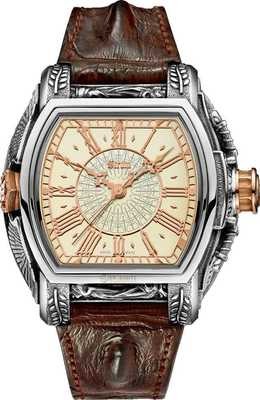Strom Agonium Michaeli Silver 18k Red Gold Dial Bone White 