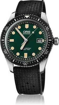 Oris Divers Sixty Five Green Dial Rubber Band