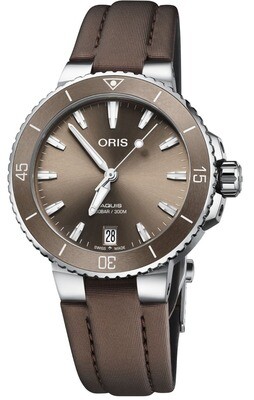 Oris Aquis Date Brown Dial on Strap