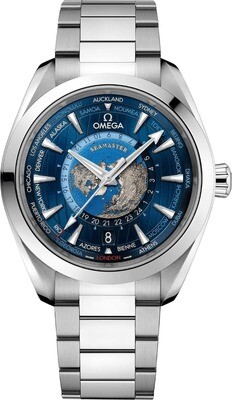 Omega Seamaster Aqua Terra 150m GMT World Timer 43mm on Bracelet