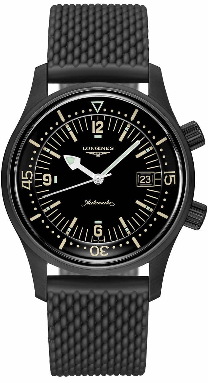LONGINES ダイバーズウォッチ ブラック Longines Legend Diver 42mm PVD Automatic L3.774.2.50.9 - Exquisite