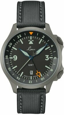 Laco Pilot Frankfurt GMT Schwarz