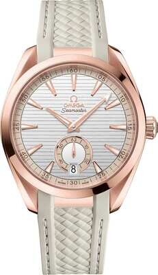 Omega Aqua Terra 150M Small Seconds Sedna Gold Silver Dial 41mm on Strap