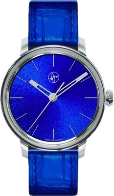 Lundis Bleus Contemporaines Royal Blue on Alligator Leather Strap