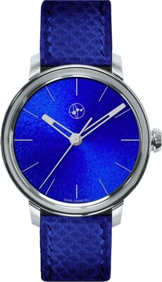 Lundis Bleus Contemporaines Royal Blue on Snake Leather Strap