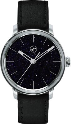 Lundis Bleus Contemporaines Dark Blue Aventurine Glass Silver Markers