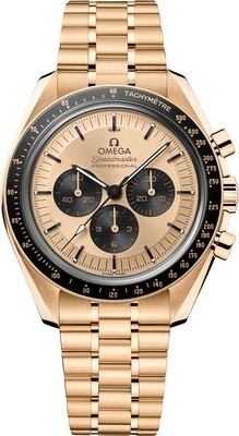 Omega Speedmaster Moonwatch Professional Master Chronometer Moonshine Gold Dial on Bracelet