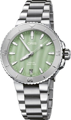 Oris Aquis Date 36.5mm Seafoam Green