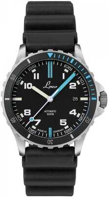 Laco Squad Atlantik 39 on Black Rubber Strap
