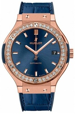 Hublot  565.OX.7180.LR.1204 Classic Fusion King Gold Blue Diamonds
