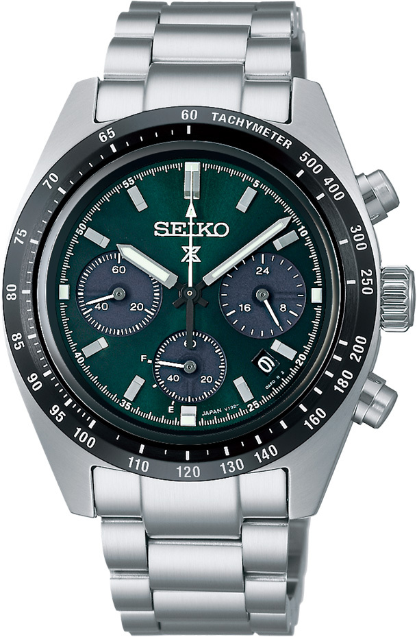 SSS Seiko Prospex SSC933 Speedtimer Solar Chronograph Green Dial