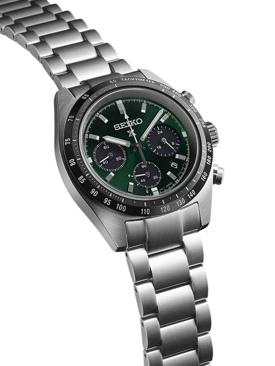 Seiko Prospex SSC933 Speedtimer Solar Chronograph Green Dial