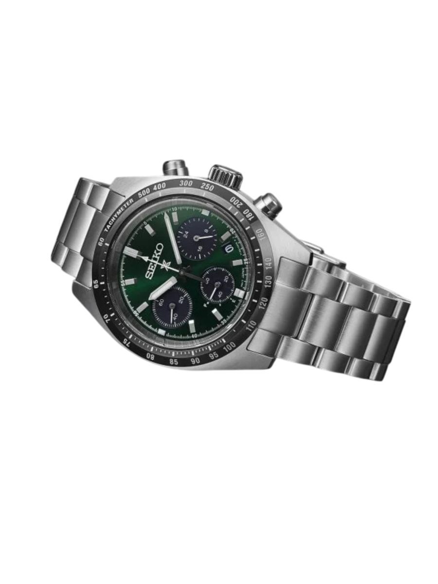 SSS Seiko Prospex SSC933 Speedtimer Solar Chronograph Green Dial