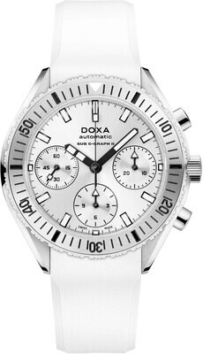 DOXA Sub 200 C-Graph II Whitepearl 797.10.011.23 on Strap
