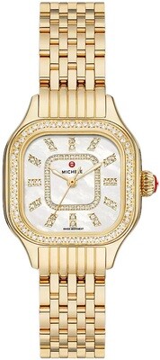 Michele Meggie Gold Diamond Stainless Steel Watch MWW33B000003