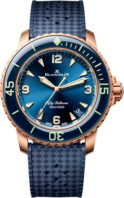 Blancpain 5010 36B40 O64B Fifty Fathoms Automatic 42mm Blue Dial