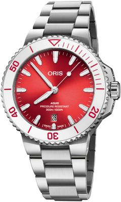 Oris 01 733 7787 4138-07 8 22 04PEB Aquis Date 41.50 mm Water-Melon Summer