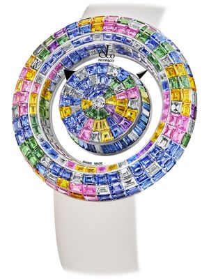 Jacob & Co. Brilliant Mystery Arlequino Pastel White Gold on Strap 44mm