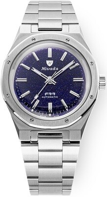 Nivada Grenchen F77 Titanium Dark Blue Aventurine