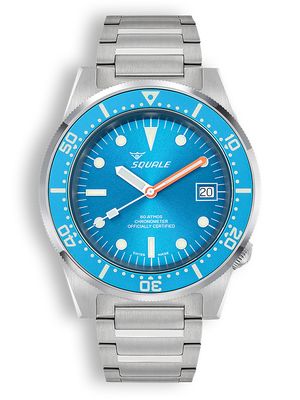 Squale 1521 Ocean COSC Steel Blue on Bracelet 1521COSOCN.SQ20B