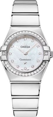 Omega 131.15.25.60.55.002 Constellation 25mm Steel on Steel White Dial