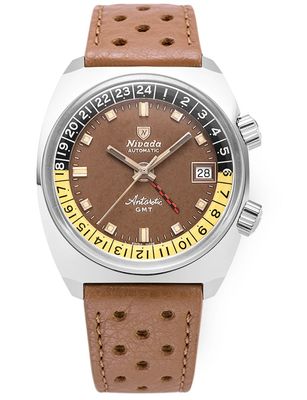 Nivada Grenchen 32061A23 Antarctic GMT Tropical Brown Racing Strap