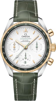 Omega 324.23.38.50.02.001 Speedmaster 38 mm Steel Yellow Gold on Strap