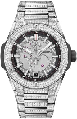 Hublot 456.NX.0170.NX.3704 Big Bang Integrated Time Only Titanium Pavé 40mm