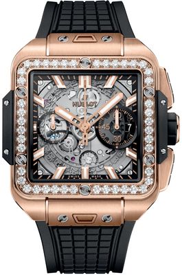 Hublot 821.OX.0180.RX.1204 Square Bang Unico King Gold Diamonds 42mm