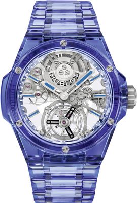 Hublot 455.JL.0120.JL Integrated Tourbillon Full Blue Sapphire 43mm