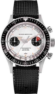 Nivada Grenchen Panda Manual on Rubber Strap